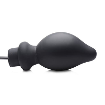 Ass Pand Large Inflatable Silicone Plug Black