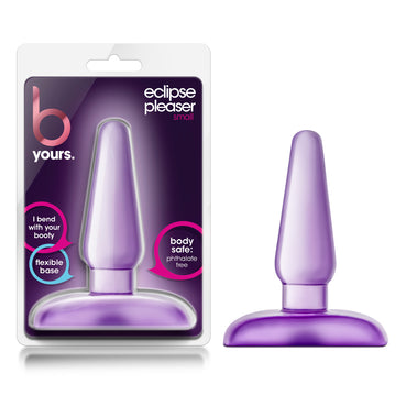 B Yours Eclipse Anal Pleaser Butt Plug with Flexible Base - Small (Purple)