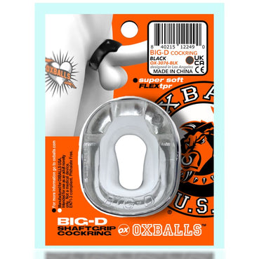 Big D Shaft Grip Cock Ring Clear