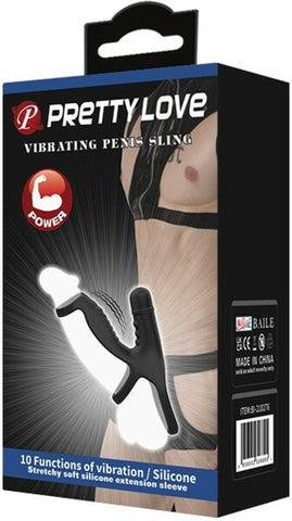 Vibrating Penis Sling (Black)
