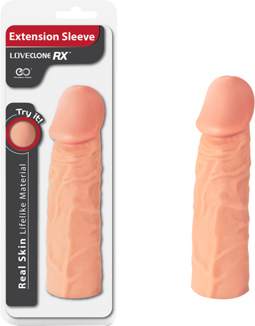LoveClone RX 7-Inch Penis Extension Sleeve - Flesh